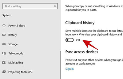 Using Clipboard History in Windows 10